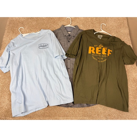 Hurley Other - LOT Mens Shirt XL Surf Bundle Hurley Button Down Reef Quiksilver T-Shirts